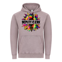 Vintage Zinc deputy clerk tie dye sunflower Vintage Hoodie - Jasminsmagicworld