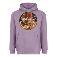 Lavender Hot Cocoa With Cat Heavyweight Hoodie - FaDigitalArtStudio