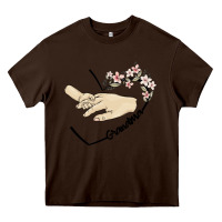 Chocolate Brown personalized grandma Heavy Core Tee - MaliasSmallBusiness