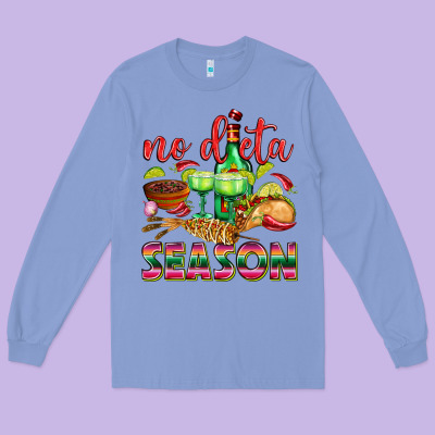 No Dieta Season Long Sleeve Tee Designed By Texasbilliewilder