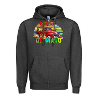 Charcoal Heather Cinco de mayo truck Zipper Hoodie - FaDigitalArtStudio