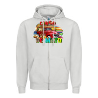 Dove Grey Cinco de mayo truck Zipper Hoodie - FaDigitalArtStudio