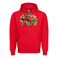 Red Cinco de mayo truck Zipper Hoodie - FaDigitalArtStudio