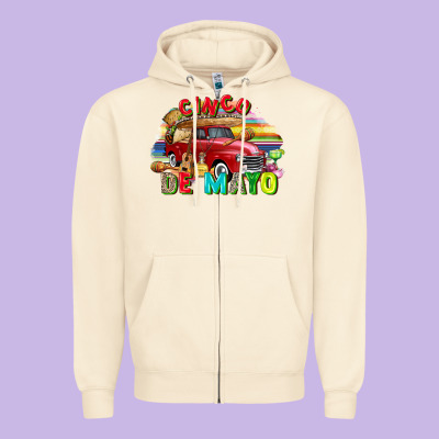 Cinco De Mayo Truck Zipper Hoodie Designed By Fadigitalartstudio