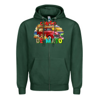 Sports Green Cinco de mayo truck Zipper Hoodie - FaDigitalArtStudio