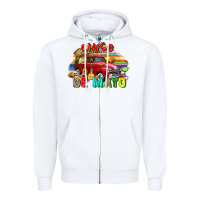White Cinco de mayo truck Zipper Hoodie - FaDigitalArtStudio