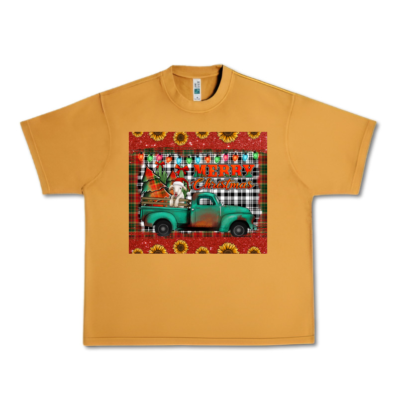 Merry Christmas Farm Truck Tumbler Urban Heavy Tee by Jasminsmagicworld | Teevron