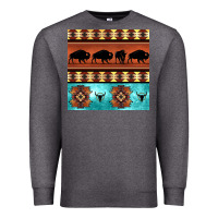 Charcoal Heather native american aztec seamless pattern 2 Premium Sweatshirt - BundleAndBundleShop