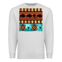 Dove Grey native american aztec seamless pattern 2 Premium Sweatshirt - BundleAndBundleShop
