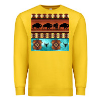 Lemon native american aztec seamless pattern 2 Premium Sweatshirt - BundleAndBundleShop