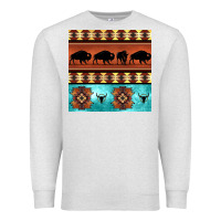 Oatmeal Heather native american aztec seamless pattern 2 Premium Sweatshirt - BundleAndBundleShop