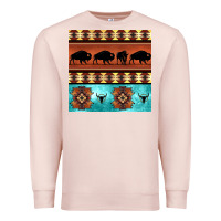 Pale Pink native american aztec seamless pattern 2 Premium Sweatshirt - BundleAndBundleShop