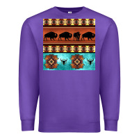 Purple native american aztec seamless pattern 2 Premium Sweatshirt - BundleAndBundleShop