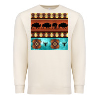 Sandshell native american aztec seamless pattern 2 Premium Sweatshirt - BundleAndBundleShop