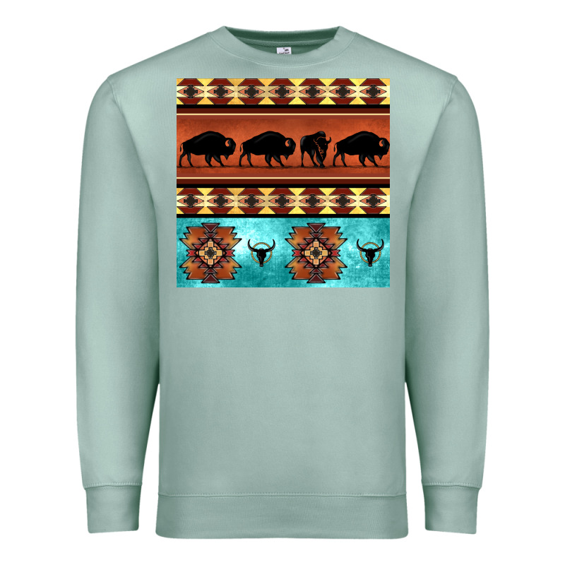 Native American Aztec Seamless Pattern 2 Premium Sweatshirt by BundleAndBundleShop | Teevron