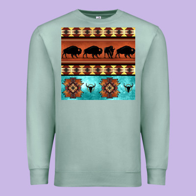 Native American Aztec Seamless Pattern 2 Premium Sweatshirt Designed By Bundleandbundleshop