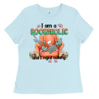 Baby Blue bookaholic Ladies Tee - MaliasSmallBusiness