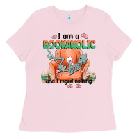 Bubblegum Pink bookaholic Ladies Tee - MaliasSmallBusiness