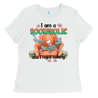 White bookaholic Ladies Tee - MaliasSmallBusiness