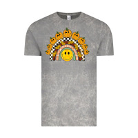 Cloud Rock fall smiley face groovy rainbow Vintage Tee - BarkalooDesign