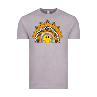 Vintage Zinc fall smiley face groovy rainbow Vintage Tee - BarkalooDesign