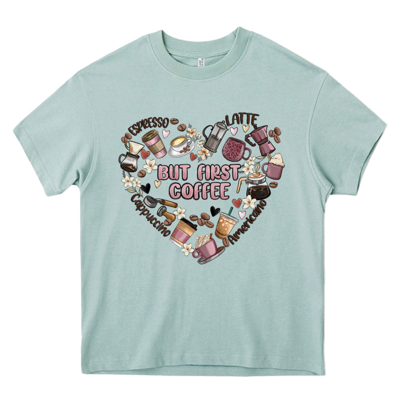 But First Coffee Heavy Core Tee by MaliasSmallBusiness | Teevron