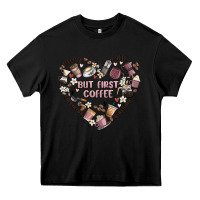 Black but first coffee Heavy Core Tee - MaliasSmallBusiness