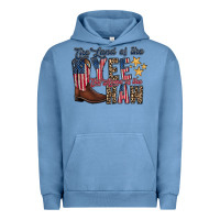Pigment Pebble Blue the land yee the home of the haw Urban Hoodie - RacoonDesign