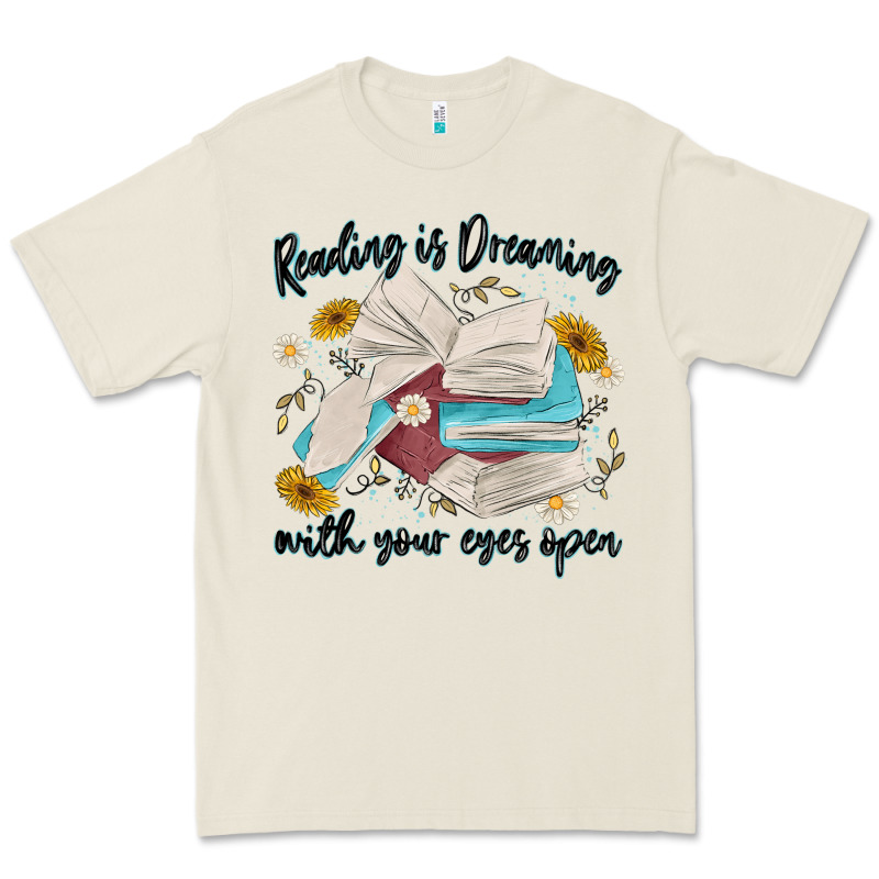 Reading Is Dreaming With Your Eyes Open Premium Tee by MaliasSmallBusiness | Teevron