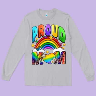 Proud Mom Long Sleeve Tee Designed By Nancycooperartshop