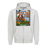 Western Just A Girl Who Loves Horses Zipper Hoodie | Teevron