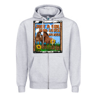 Heather Grey western just a girl who loves horses Zipper Hoodie - OliviaCreatesArt