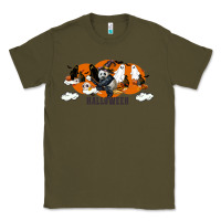 Army Green Hallowen Panda Classic Tee - LillyAllenDesigns