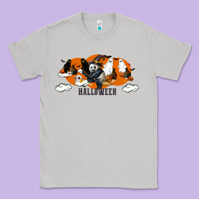 Hallowen Panda Classic Tee Designed By Lillyallendesigns