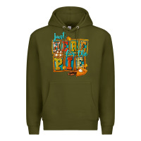Army Green Just Here For The Pie Premium Hoodie - FaDigitalArtStudio