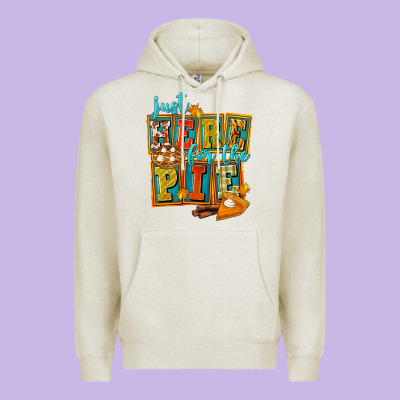 Just Here For The Pie Premium Hoodie Designed By Fadigitalartstudio