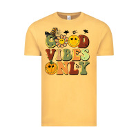 Vintage Mustard halloween good vibes only Vintage Tee - BarkalooDesign