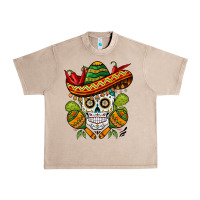 French Oak sombrero skull Urban Heavy Tee - BarkalooDesign