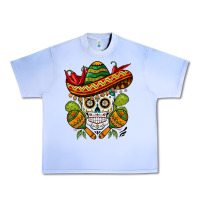 Grape Ice sombrero skull Urban Heavy Tee - BarkalooDesign