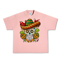 Salmon sombrero skull Urban Heavy Tee - BarkalooDesign