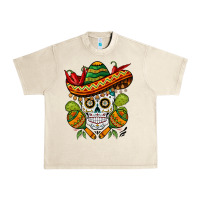 Sandshell sombrero skull Urban Heavy Tee - BarkalooDesign