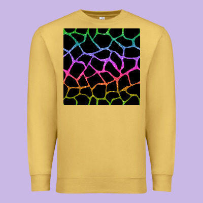 Giraffe Glitter Seamless Pattern Premium Sweatshirt Designed By Bundleandbundleshop