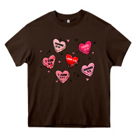 Chocolate Brown howdy valentine Heavy Core Tee - MaliasSmallBusiness