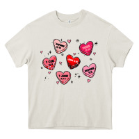 Cream howdy valentine Heavy Core Tee - MaliasSmallBusiness
