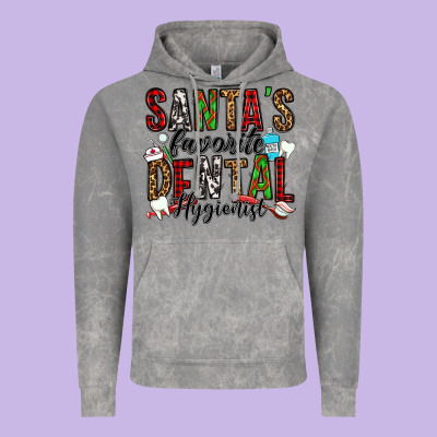 Santa's Favorite Dental Hygienist Vintage Hoodie Designed By Jasminsmagicworld