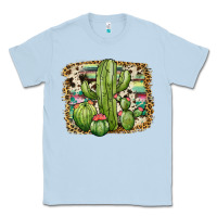 Dusty Blue serape cowhide cactus Classic Tee - JahusDesignShop
