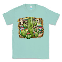 Seafoam serape cowhide cactus Classic Tee - JahusDesignShop