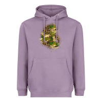 Lavender camouflage and leopard patch  1 Heavyweight Hoodie - BundleAndBundleShop