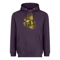 Plum camouflage and leopard patch  1 Heavyweight Hoodie - BundleAndBundleShop