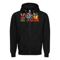 Black Peace love cinco de mayo Zipper Hoodie - FaDigitalArtStudio